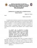 Compendio de las normas para la presentacion del trabajo escrito