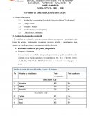 Informe de aprendizajes trimestrales