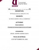 El principio de irretroactividad de la ley en el Ecuador