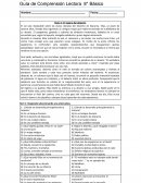 Guía de comprensión lectora 8° Básico