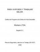 Para vivir bien y trabajar mejor. Cartilla del programa de estilos de vida saludable