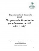 Programa de alimentación para personas de 100 años o más