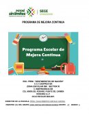Programa de mejora continua La escuela primaria “Sentimientos de la nacion”