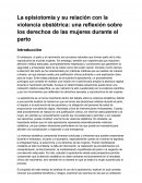 Ensayo Episiotomia y violencia obstetrica
