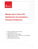Informe gestion Just in time