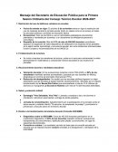 Mensaje del Secretario de Educación Pública para la Primera Sesión Ordinaria del Consejo Técnico Escolar 2026-2027